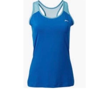 Slazenger Mesh Back Tennis Racerback Tank - Blue - Small